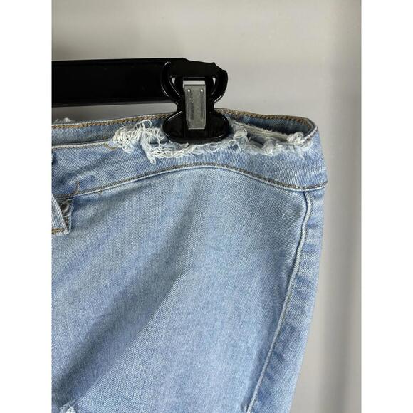 Almost Famous Distressed Bell Bottom Jeans Women’s Size 20 38x33 - Picture 7 of 9